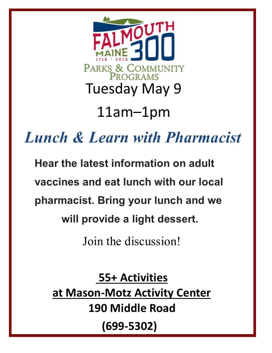 Lunch &amp; Learn with Pharmacist
