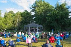 concert goers at Village Park