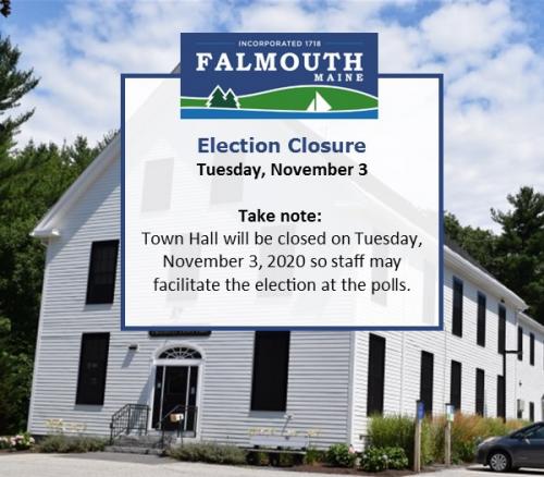 Town Hall Closed on Election Day, 11/3