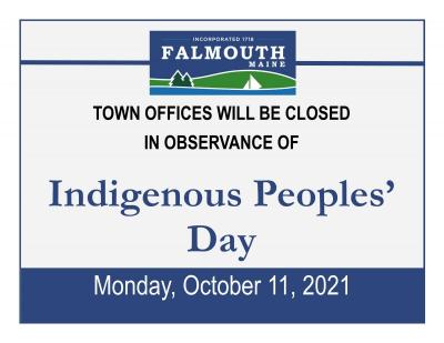 Town Offices Closed October 11