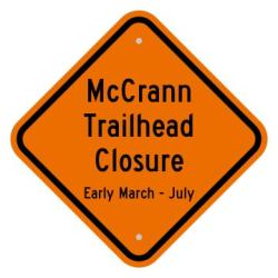 Trailhead Closed Sign
