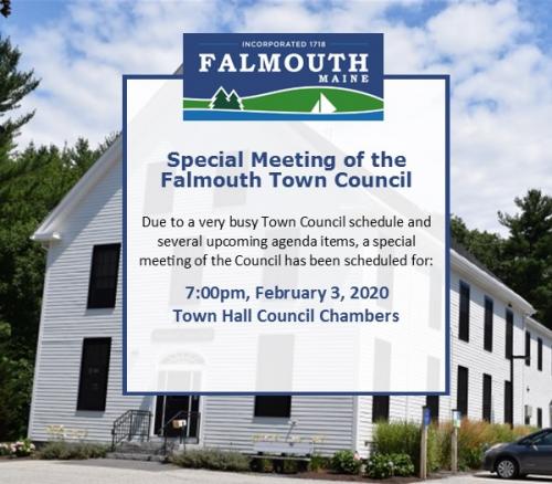 Special Town Council Meeting Feb. 3