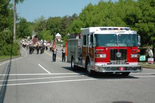 fire truck on parade route