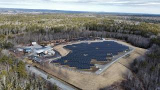 landfill solar array aerial 