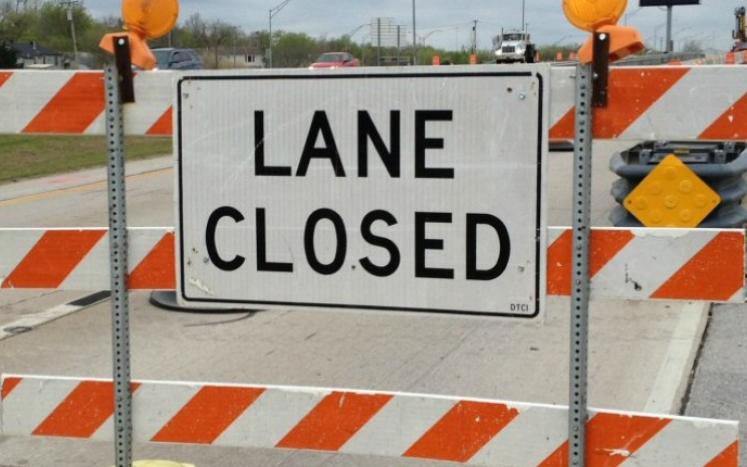 Lane Closed Sign