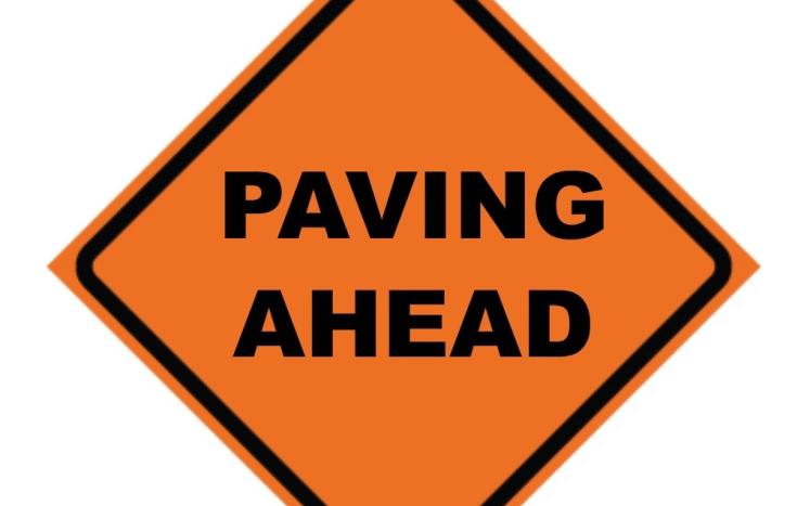 paving notice sign